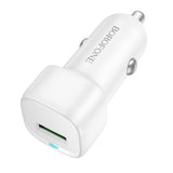 Incarcator Borofone Car Cloud (BZ34), USB, Single Port, 18W (QC/FCP/AFC), ABS, for 12-24V, Alb