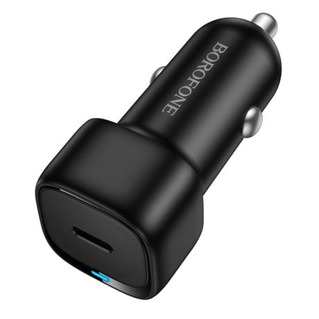 Incarcator Borofone Car Cloud (BZ34A), Type-C, Single Port, 20W (PD/QC/FCP/AFC), ABS, Negru