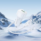Incarcator Borofone Car Cloud (BZ34), USB-A/C Cable Included, Single Port USB-A, 18W (QC/FCP/AFC), ABS, for DC 12-24V, Alb