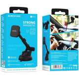Suport Borofone Vanda (BH21), for Dashboard/Windshield, Magnetic, 360° Rotation, 4.5 - , Negru