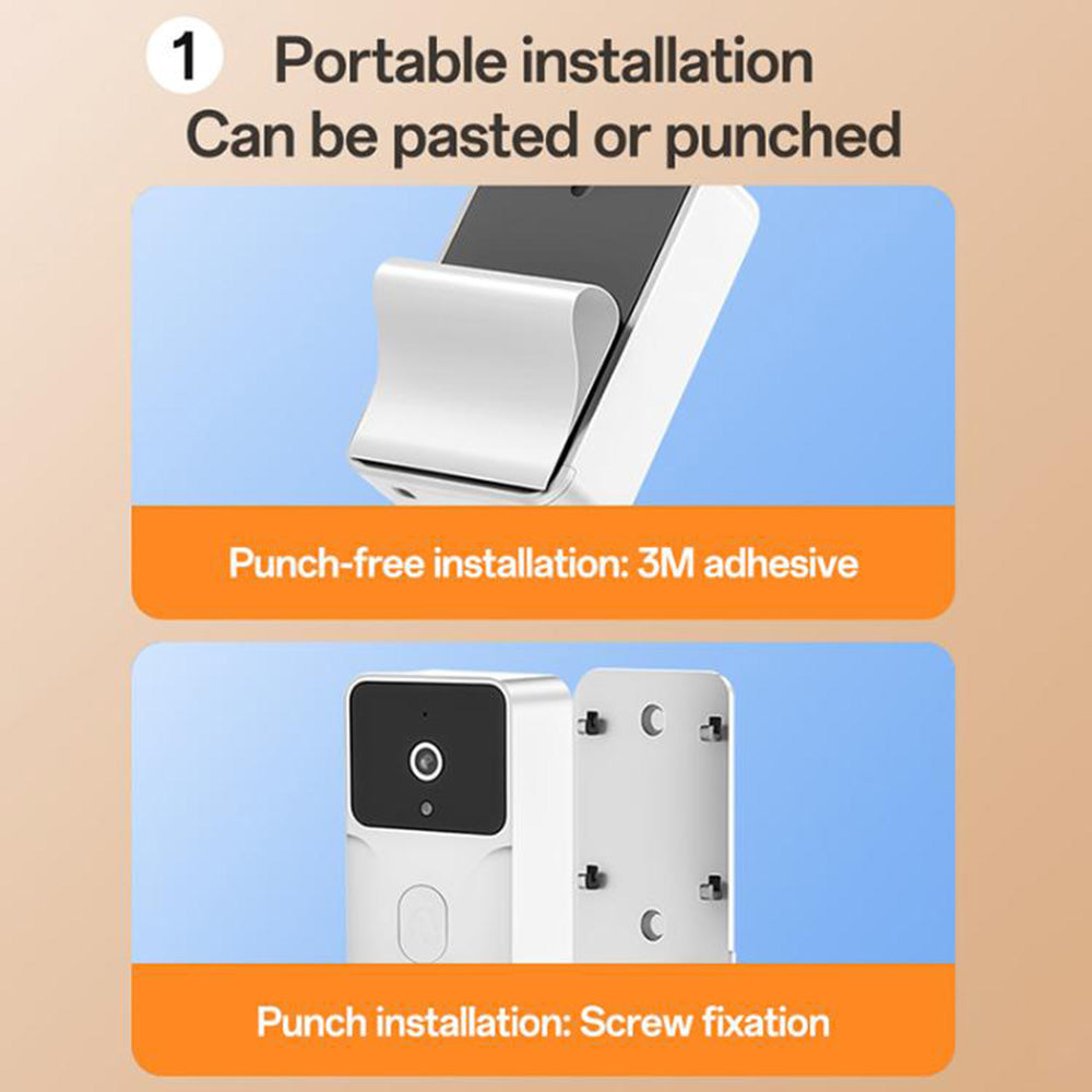 Yesido Wireless Video Intercom Doorbell (KM27), 2.4G, 2K HD 1080*720px, 1000mAh, 4.3" TFT Screen, UK Plug, Alb