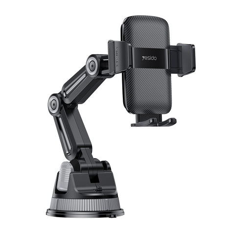 Suport Yesido (C275), for Dashboard, 1260-Degree All-Round Adjustment Design, 4.7-7.2" Phone, Negru