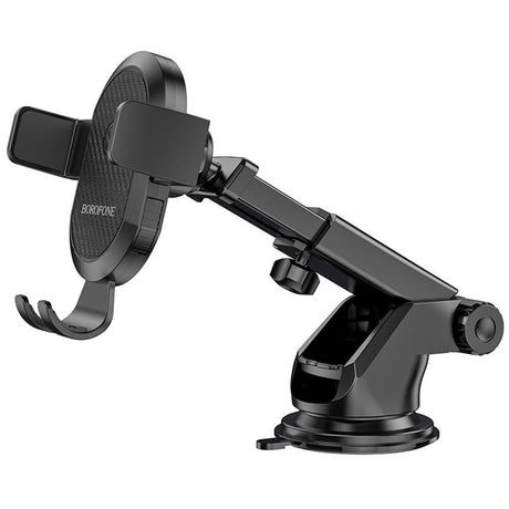 Suport Borofone Amazing Bay (BH39), with Suction Cup, for Dashboard/Windshield, 4.5-6.5" Phone, Negru