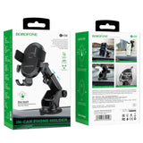 Suport Borofone Amazing Bay (BH39), with Suction Cup, for Dashboard/Windshield, 4.5-6.5" Phone, Negru