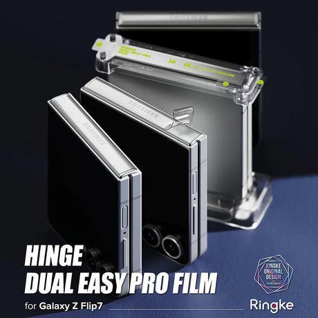 Folie de protectie Ringke Hinge Dual Easy Pro Film (set de 2) compatibil cu Samsung Galaxy Z Flip7, Transparent