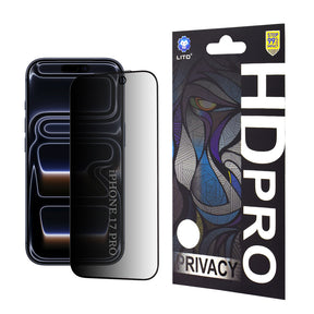 Folie de protectie Lito HD Pro Privacy compatibil cu iPhone 17 Pro, Negru