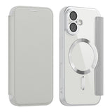 Husa de protectie Techsuit SmartMag Book compatibil cu iPhone 17, Gri