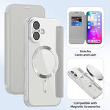 Husa de protectie Techsuit SmartMag Book compatibil cu iPhone 17, Gri