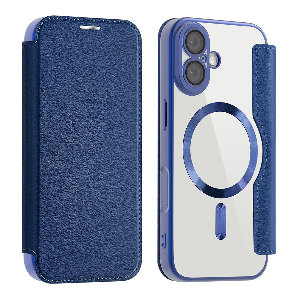 Husa de protectie Techsuit SmartMag Book compatibil cu iPhone 17, Albastru