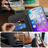 Husa de protectie Techsuit SmartMag Book compatibil cu iPhone 17, Maro