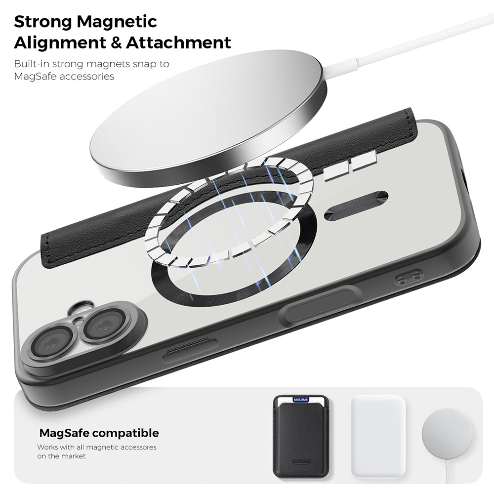 Husa de protectie Techsuit SmartMag Book compatibil cu iPhone 17, Maro
