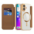 Husa de protectie Techsuit SmartMag Book compatibil cu iPhone 17, Maro