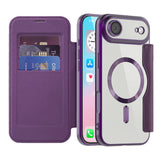 Husa de protectie Techsuit SmartMag Book compatibil cu iPhone 17 Air, Mov