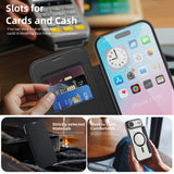 Husa de protectie Techsuit SmartMag Book compatibil cu iPhone 17 Air, Mov