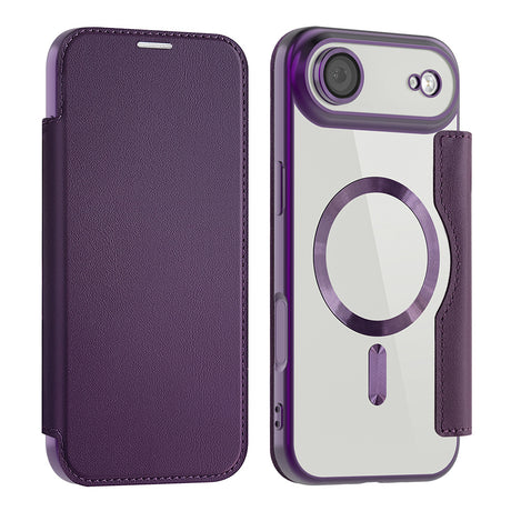 Husa de protectie Techsuit SmartMag Book compatibil cu iPhone 17 Air, Mov
