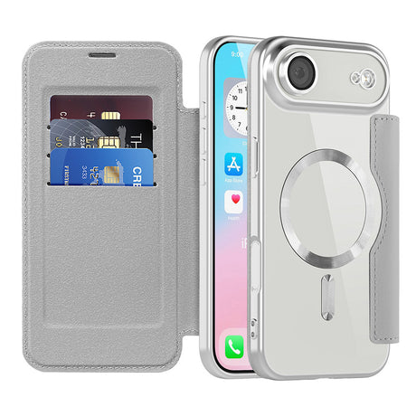 Husa de protectie Techsuit SmartMag Book compatibil cu iPhone 17 Air, Gri