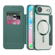 Husa de protectie Techsuit SmartMag Book compatibil cu iPhone 17 Air, Verde