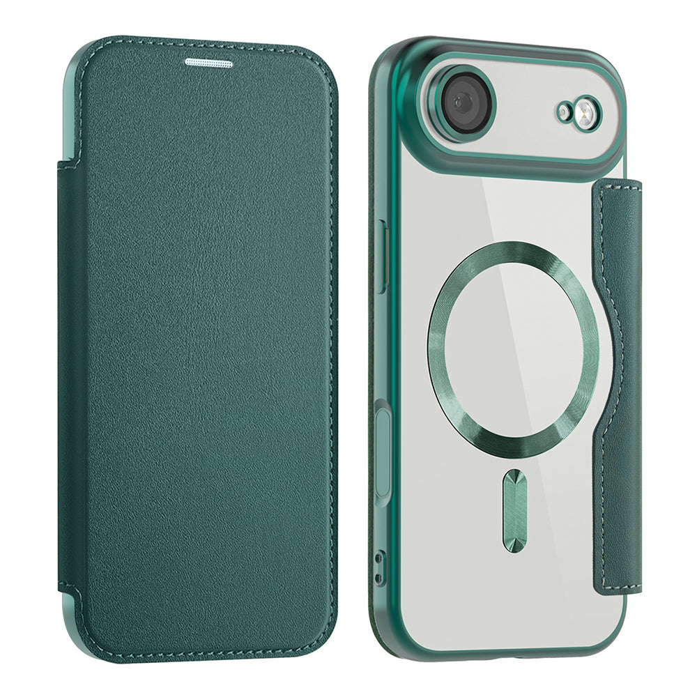 Husa de protectie Techsuit SmartMag Book compatibil cu iPhone 17 Air, Verde