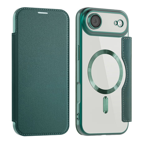 Husa de protectie Techsuit SmartMag Book compatibil cu iPhone 17 Air, Verde