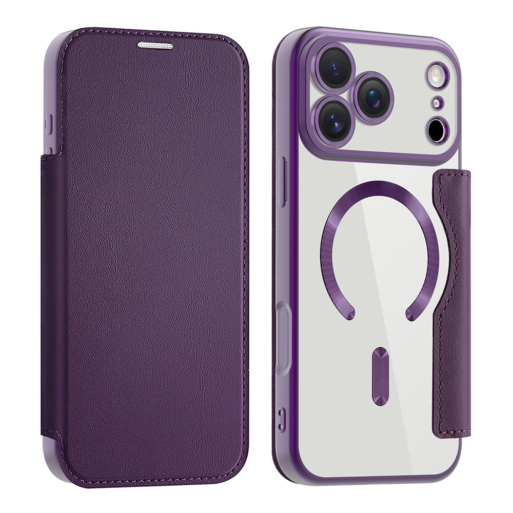Husa de protectie Techsuit SmartMag Book compatibil cu iPhone 17 Pro Max, Mov