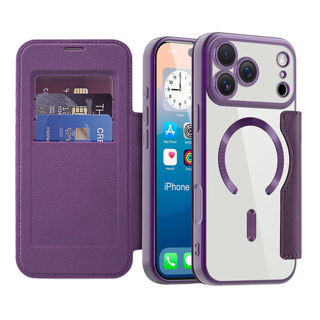 Husa de protectie Techsuit SmartMag Book compatibil cu iPhone 17 Pro Max, Mov