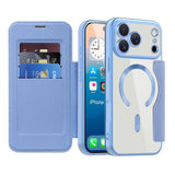 Husa de protectie Techsuit SmartMag Book compatibil cu iPhone 17 Pro Max, Albastru Deschis