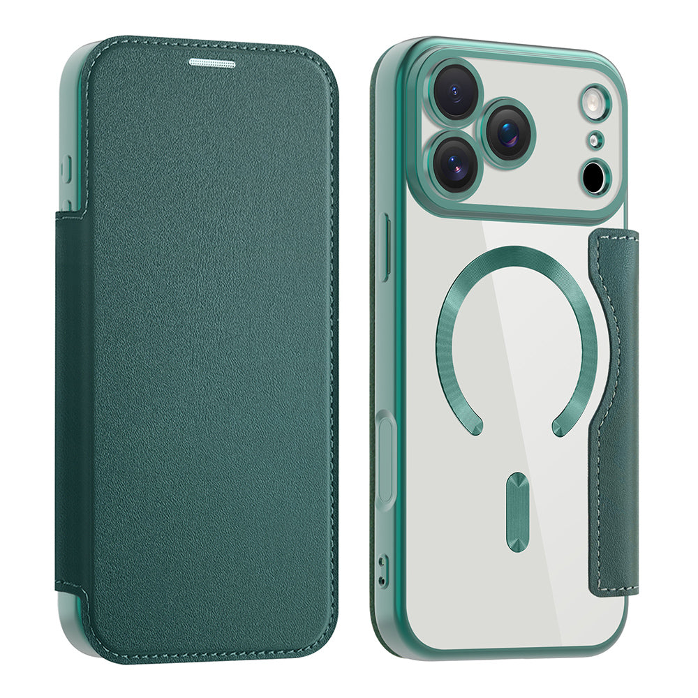 Husa de protectie Techsuit SmartMag Book compatibil cu iPhone 17 Pro Max, Verde