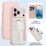 Husa de protectie Techsuit SmartMag Book compatibil cu iPhone 17 Pro Max, Roz
