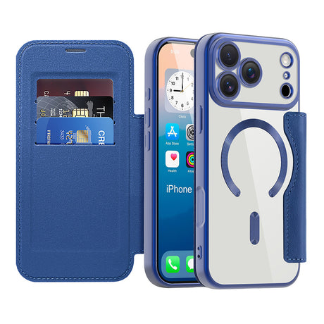 Husa de protectie Techsuit SmartMag Book compatibil cu iPhone 17 Pro, Albastru