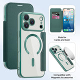 Husa de protectie Techsuit SmartMag Book compatibil cu iPhone 17 Pro, Verde