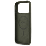 Husa de protectie Guess Silicone Triangle Logo MagSafe (GUHMP17XSCTRLMA) compatibil cu iPhone 17 Pro Max, Kaki
