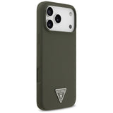 Husa de protectie Guess Silicone Triangle Logo MagSafe (GUHMP17XSCTRLMA) compatibil cu iPhone 17 Pro Max, Kaki
