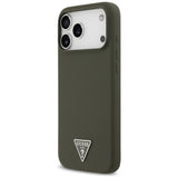 Husa de protectie Guess Silicone Triangle Logo MagSafe (GUHMP17XSCTRLMA) compatibil cu iPhone 17 Pro Max, Kaki
