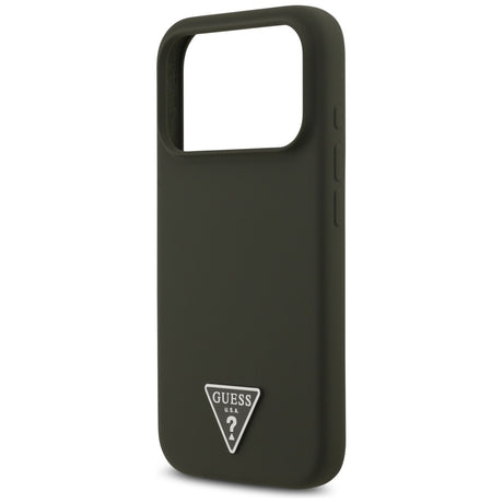 Husa de protectie Guess Silicone Triangle Logo MagSafe (GUHMP17LSCTRLMA) compatibil cu iPhone 17 Pro, Kaki