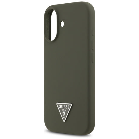Husa de protectie Guess Silicone Triangle Logo MagSafe (GUHMP17SSCTRLMA) compatibil cu iPhone 17, Kaki