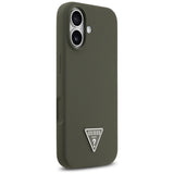 Husa de protectie Guess Silicone Triangle Logo MagSafe (GUHMP17SSCTRLMA) compatibil cu iPhone 17, Kaki