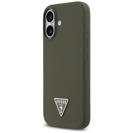 Husa de protectie Guess Silicone Triangle Logo MagSafe (GUHMP17SSCTRLMA) compatibil cu iPhone 17, Kaki