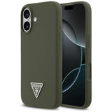 Husa de protectie Guess Silicone Triangle Logo MagSafe (GUHMP17SSCTRLMA) compatibil cu iPhone 17, Kaki