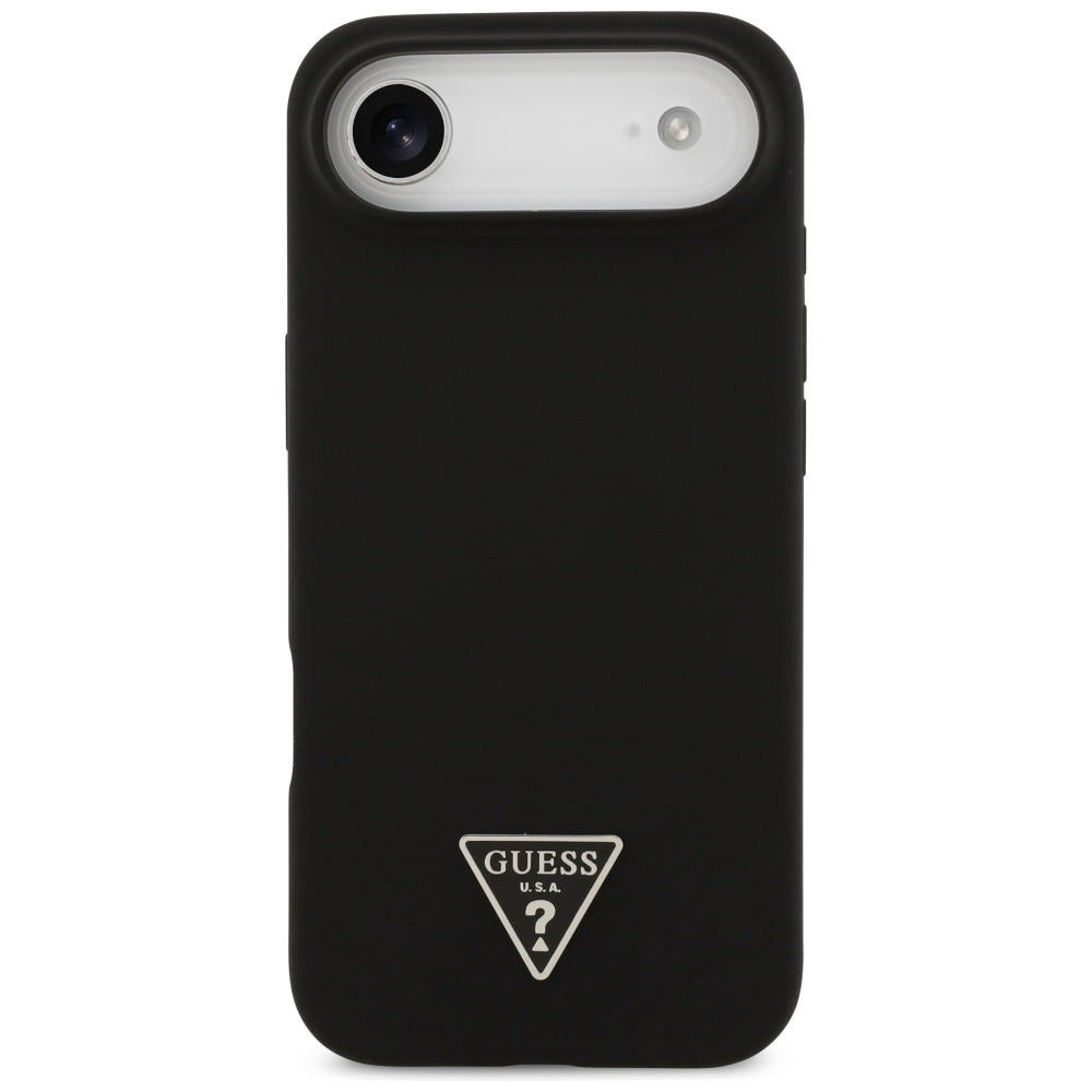 Husa de protectie Guess Silicone Triangle Logo MagSafe (GUHMP17MSCTRLMK) compatibil cu iPhone 17 Air, Negru