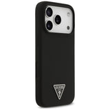 Husa de protectie Guess Silicone Triangle Logo MagSafe (GUHMP17XSCTRLMK) compatibil cu iPhone 17 Pro Max, Negru