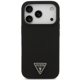 Husa de protectie Guess Silicone Triangle Logo MagSafe (GUHMP17XSCTRLMK) compatibil cu iPhone 17 Pro Max, Negru