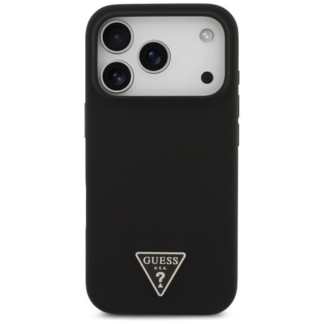 Husa de protectie Guess Silicone Triangle Logo MagSafe (GUHMP17LSCTRLMK) compatibil cu iPhone 17 Pro, Negru