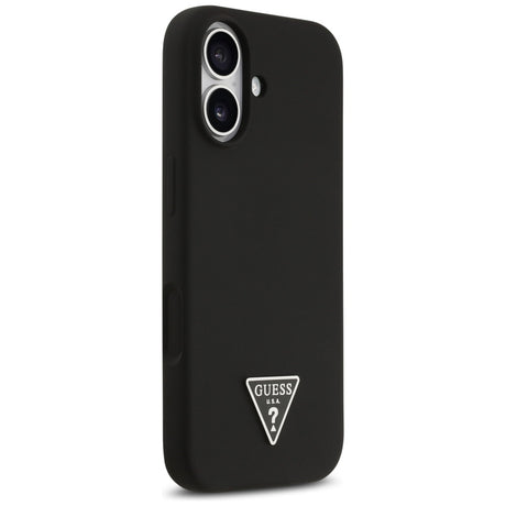 Husa de protectie Guess Silicone Triangle Logo MagSafe (GUHMP17SSCTRLMK) compatibil cu iPhone 17, Negru