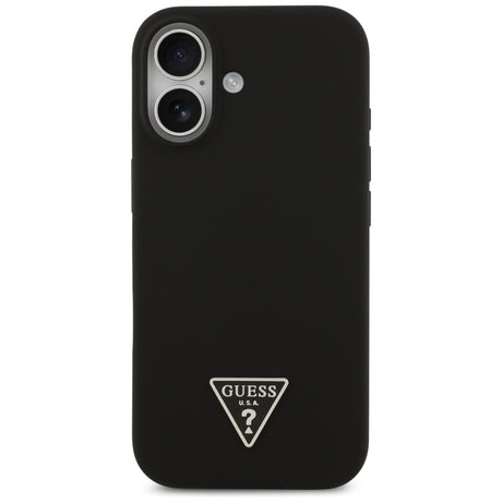 Husa de protectie Guess Silicone Triangle Logo MagSafe (GUHMP17SSCTRLMK) compatibil cu iPhone 17, Negru