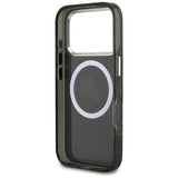 Husa de protectie Karl Lagerfeld Glitter MagSafe (KLHMP17LHMKBKCHOK) compatibil cu iPhone 17 Pro, Negru Karl&Choupette Head