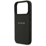 Husa de protectie Guess Grained Gold Ring MagSafe (GUHMP17XPGHSMMK) compatibil cu iPhone 17 Pro Max, Negru