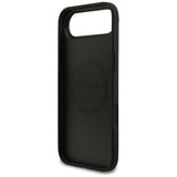 Husa de protectie Guess Grained Gold Ring MagSafe (GUHMP17MPGHSMMK) compatibil cu iPhone 17 Air, Negru
