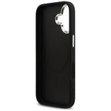 Husa de protectie Guess Glitter Triangle Logo MagSafe (GUHMP17SPFGTSCMK) compatibil cu iPhone 17, Negru