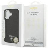 Husa de protectie Guess Glitter Triangle Logo MagSafe (GUHMP17SPFGTSCMK) compatibil cu iPhone 17, Negru