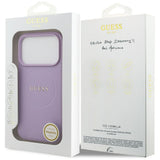 Husa de protectie Guess Grained Gold Ring MagSafe (GUHMP17LPGHSMMU) compatibil cu iPhone 17 Pro, Mov